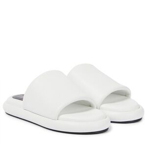 Proenza Schouler pipe padded leather slides white 40 womens size 9